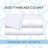 Twin Flat Sheets White Cotton Flat Bed Sheet 66x104 Inch 1 Pc 200 Thread Count Hospital Bed Sheet 1 Pc