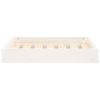 Dog Bed White 24.2"x19.3"x3.5" Solid Wood Pine