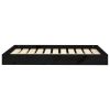 Dog Bed Black 36"x25.2"x3.5" Solid Wood Pine
